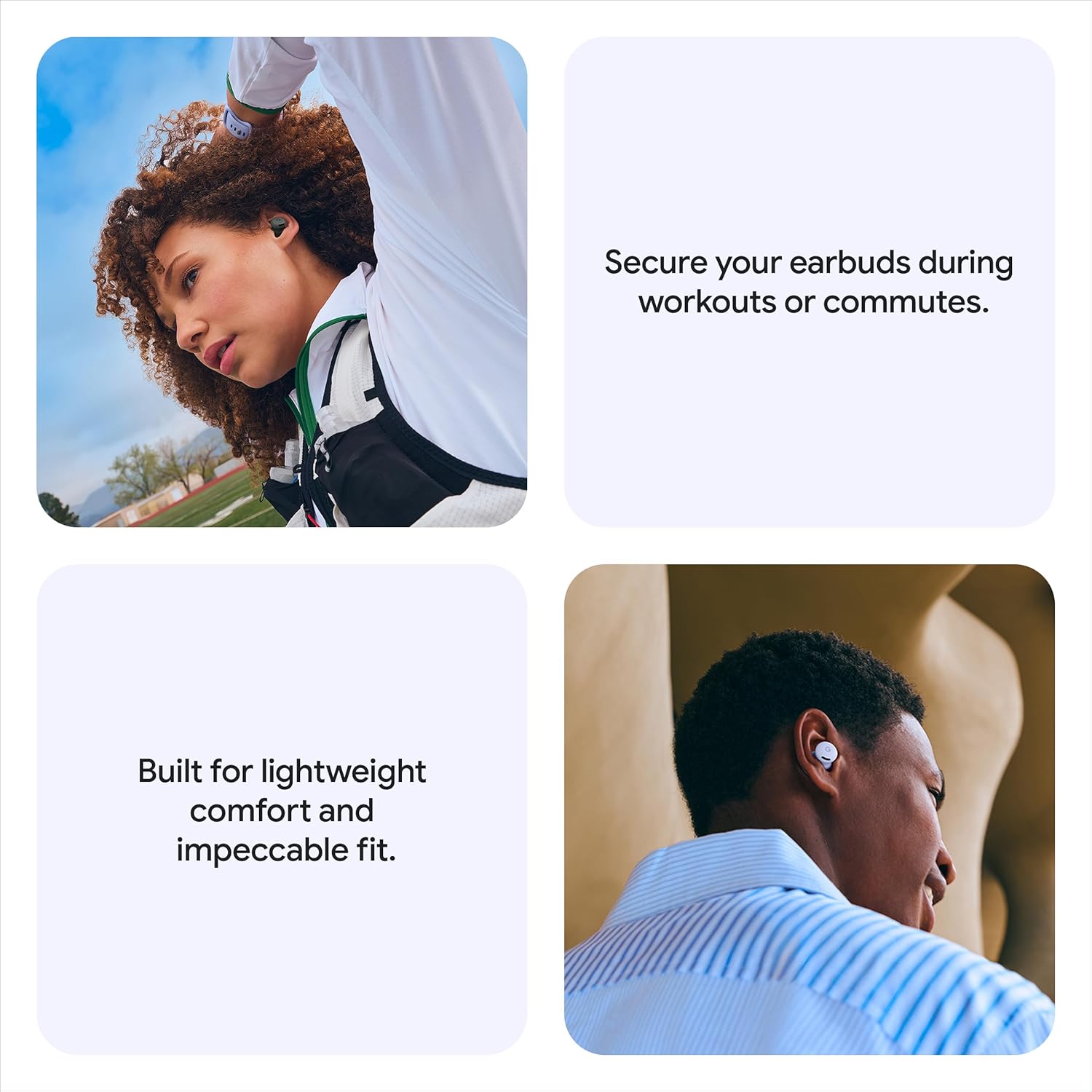 Google Pixel Buds 2a - Wireless Earbuds with Active Noise Cancellation - Lightweight, Comfortable Fit - Water Resistant - Bluetooth Compatible - Iris